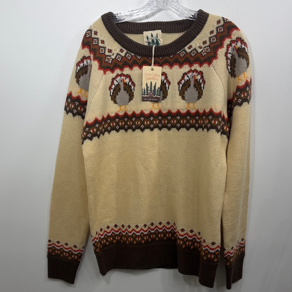 Kiel James Patrick Men’s Tom Turkey Sweater 30% wool size medium. NWT.